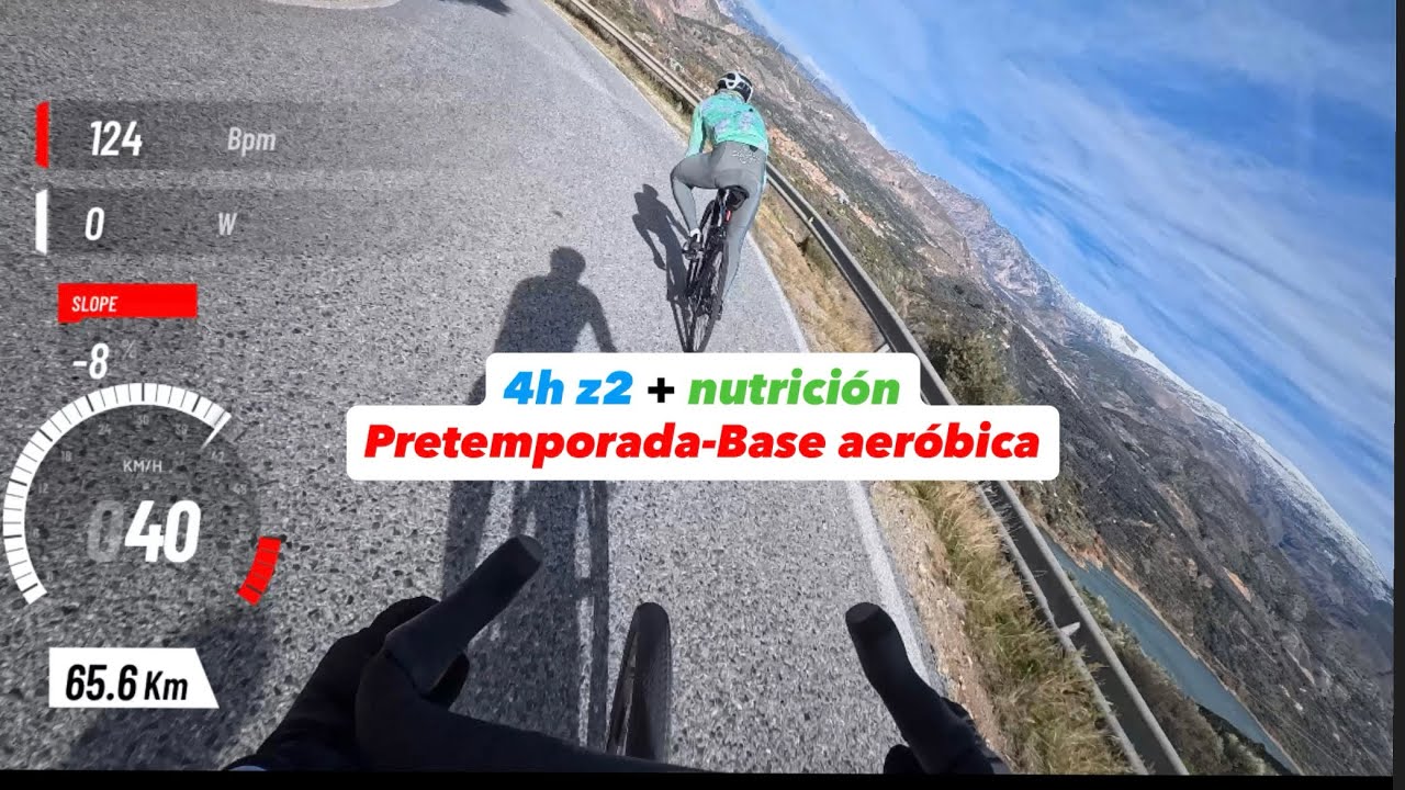 4 HORAS EN ZONA 2 con subidas Z3🚴‍♂️ | Cómo entrenar base + nutrición intraentreno