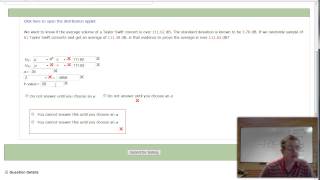 Doing Hypothesis Tests in Webassign