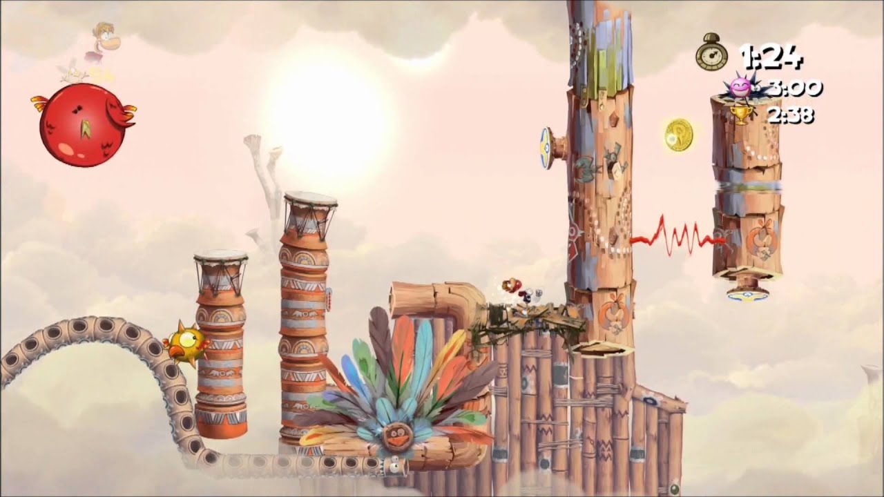 Rayman Origins (1080i HD) Walkthrough Part 71 - Snake Eyes - Time Trial (