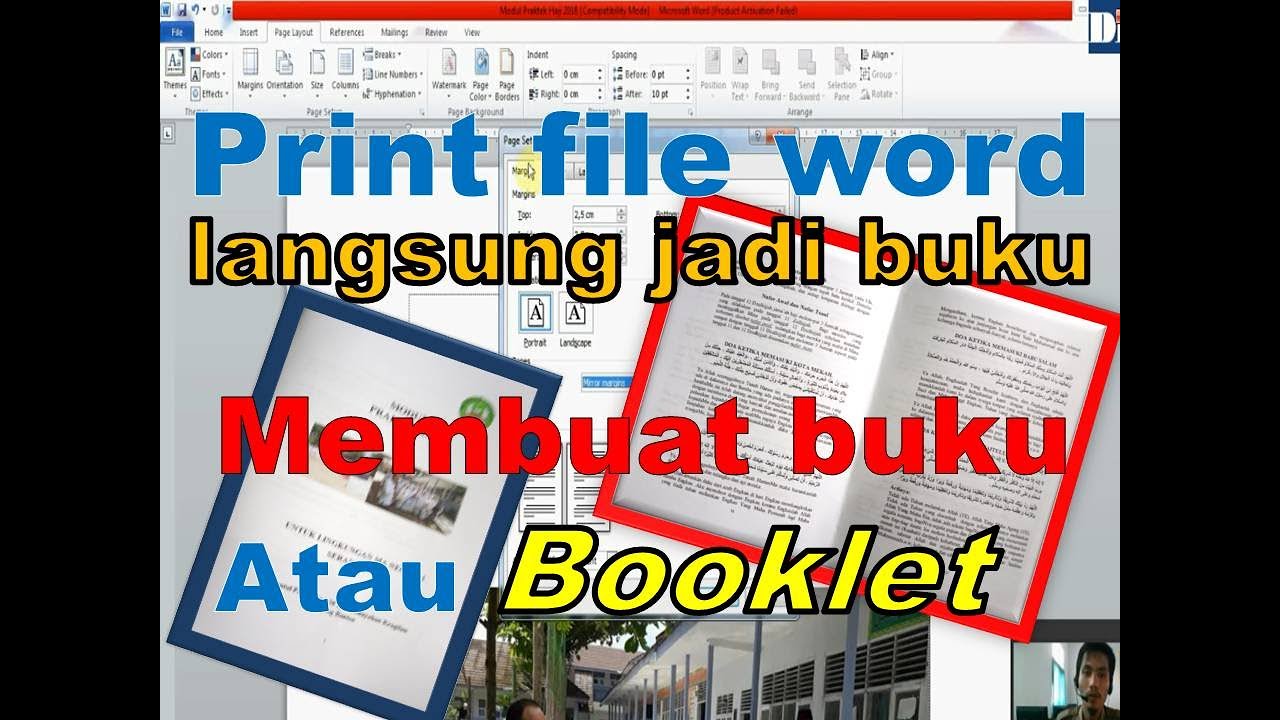 membuat - mencetak Print buku atau booklet di word - YouTube