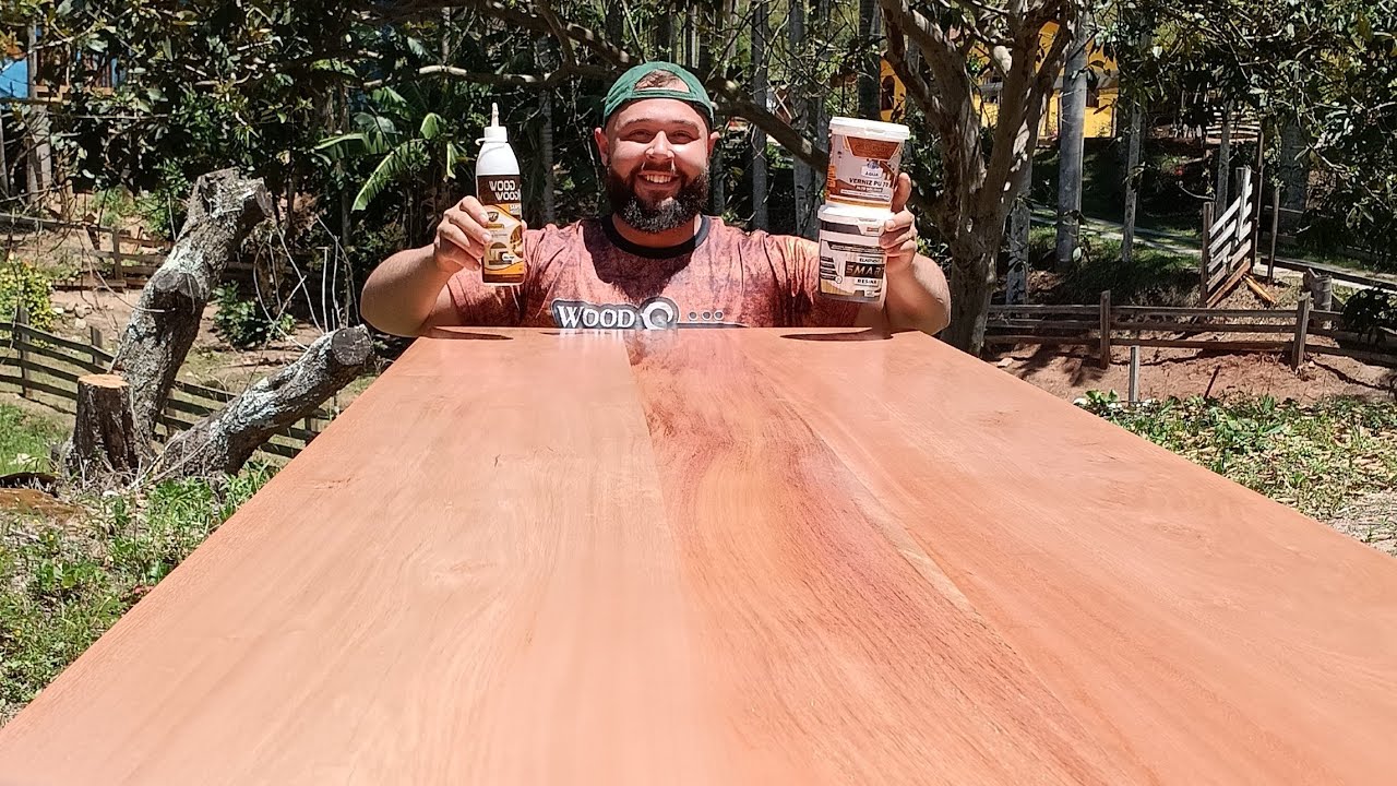 Passo a passo de emendar Tampo de mesa! Como fazer mesa com emenda!como fazer mesa simples!!