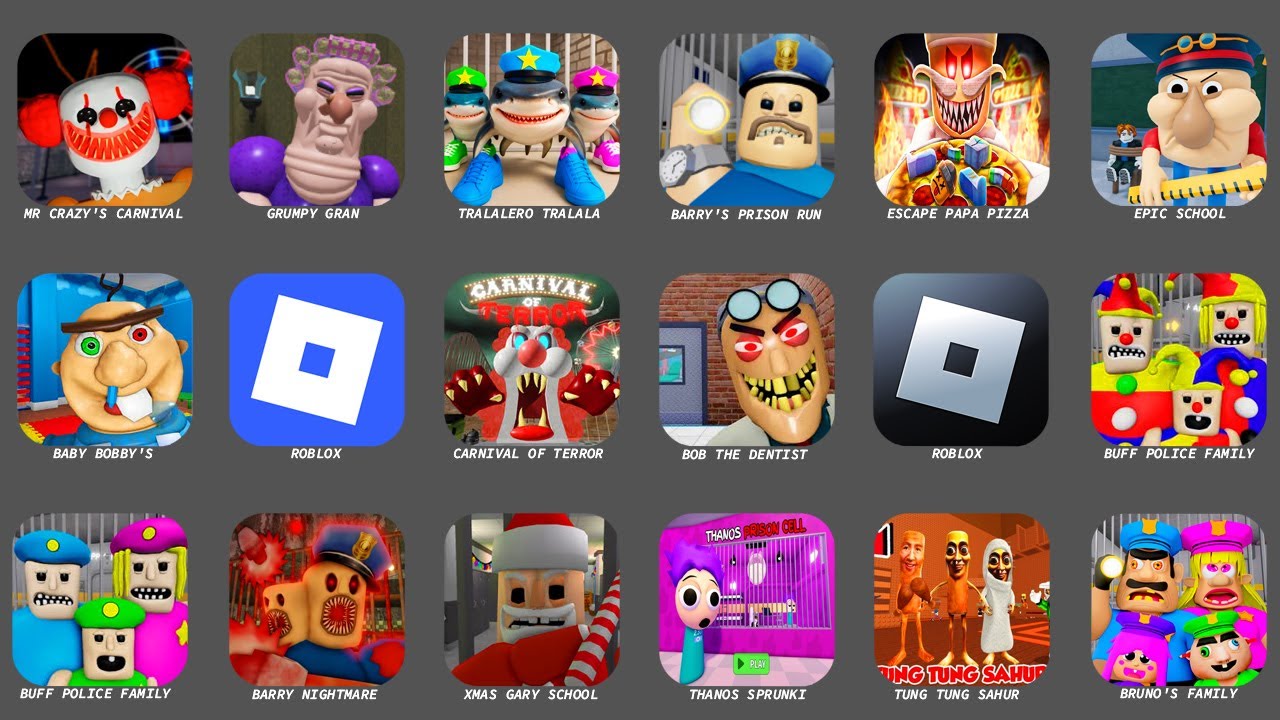 ROBLOX HARD MODE:ESCAPE MR NIGHTMARE,ESCAPE THE WILD WEST,BETTYS NURSERY,BABY ITALIAN ANIMALS FAMILY