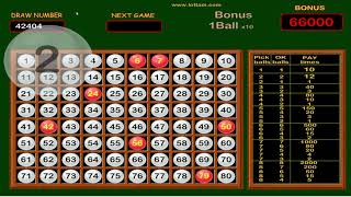 ONE BALL fast KENO game - BIG WINS - كرة واحدة كينو - فوز كبير screenshot 5