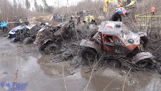 4x4 Offroad Rebuilt and selfbuilt off road Vehicles  in mud race, event Jaanikese 2022 / ET 2