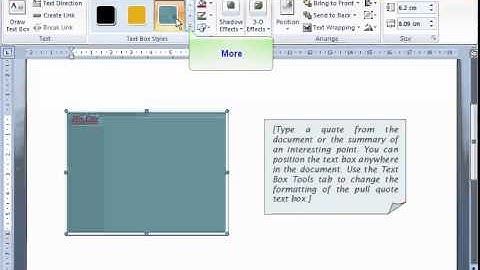 Học Word cơ bản | Bài 28: Tạo Và Hiệu Chỉnh Textbox