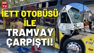 İstanbul'da korkutan tramvay kazası