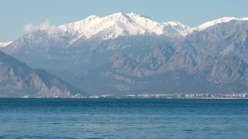 View of Mountain Ranges with Snow caps