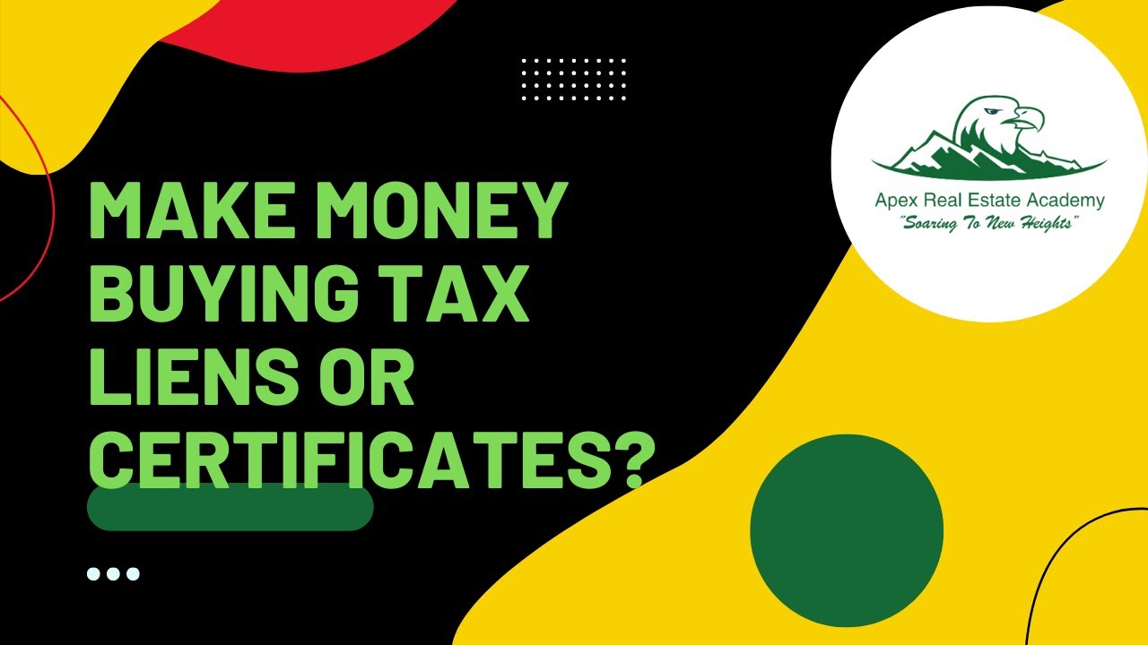 Buying Real Estate Tax Liens / Tax Certificates As An Additional Source