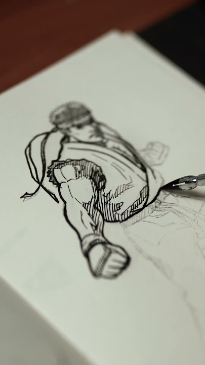 [ASMR] Drawing Ryu (Street Fighter)