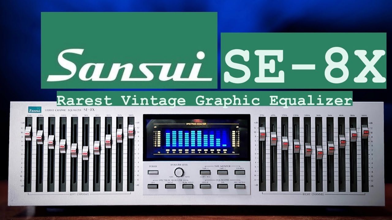 Sansui SE-8X 80's Vintage Rare Stereo Graphic Equalizer Demo - YouTube