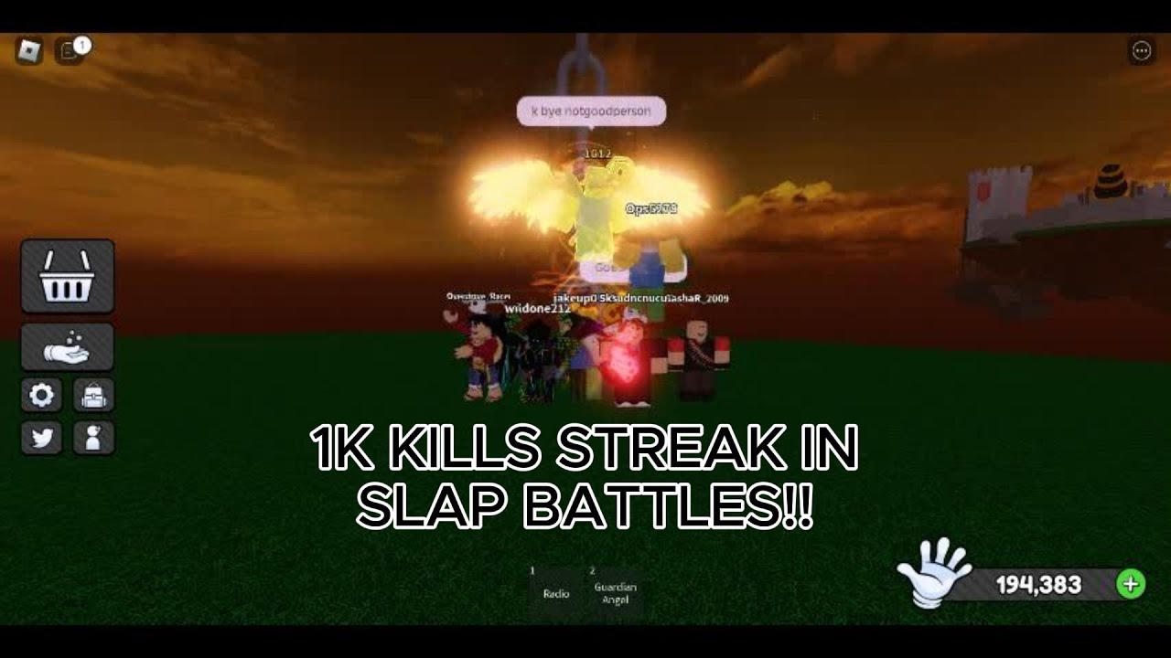 1K KILL STREAK IN SLAP BATTLES - YouTube