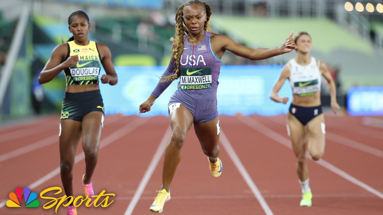 Mia Maxwell outduels Jamaica's Douglas, twin Mariah to win 200m final for U20 double | NBC Sports