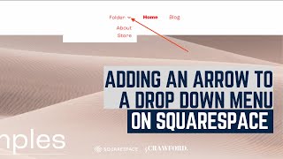 Add an Arrow to Drop Down Menu Squarespace