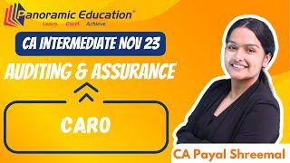 CA Intermediate Audit | CARO | CA Payal Shreemal |