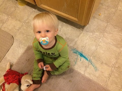 Baby Michael Colored on the Floor!