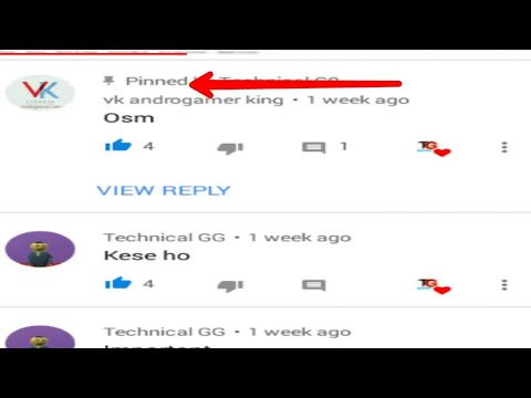 How to pin comments on youtube || Comment pinned on youtube - YouTube