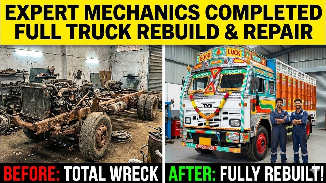  Expert mechanics completed a full truck rebuild and repair in record time.