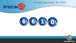 WI Lottery MiddayDraw 12/06/2020