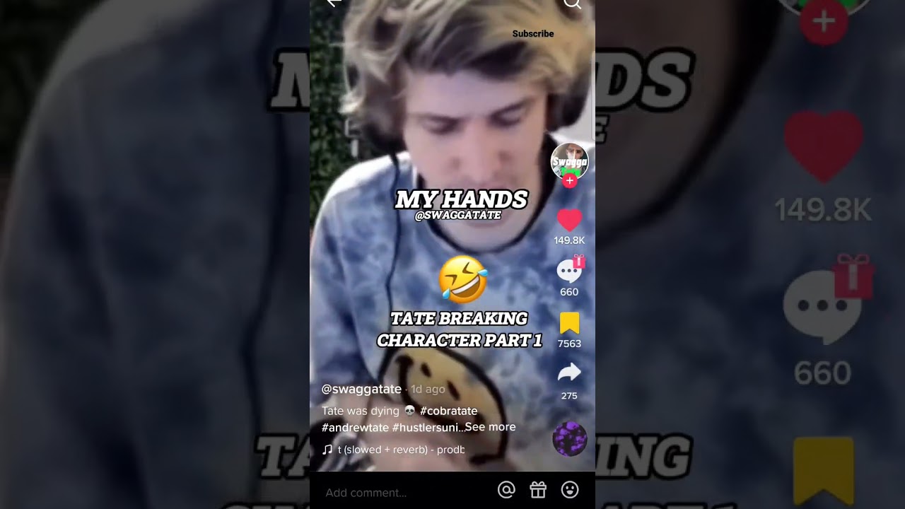 Xqc makes Tate Break character