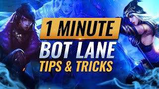 3 USEFUL TIPS & TRICKS For Bot Lane in 1 Minute - League of Legends #Shorts