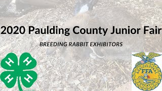 2020 Paulding County Jr. Fair Breeding Rabbit Exhibitors