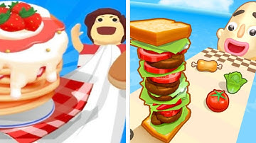 Pan Cake Run Vs Sandwich Runner Gameplay/Walkthrough | All Levels All Games Android/IOS