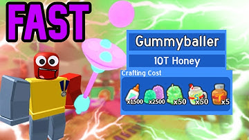 How To Craft GUMMY BALLER Fast In Bee Swarm Simulator
