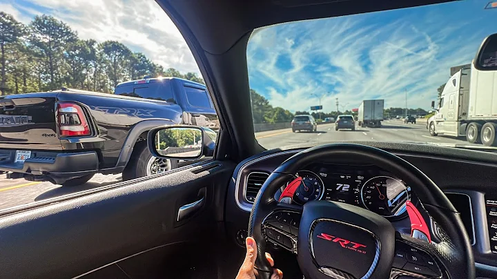 WIDEBODY SCAT PACK AND TRX CUTTING UP IN TRAFFIC POV