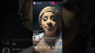 Cardi B ranting on Instagram Live about immigration problems in the US 7/24/19