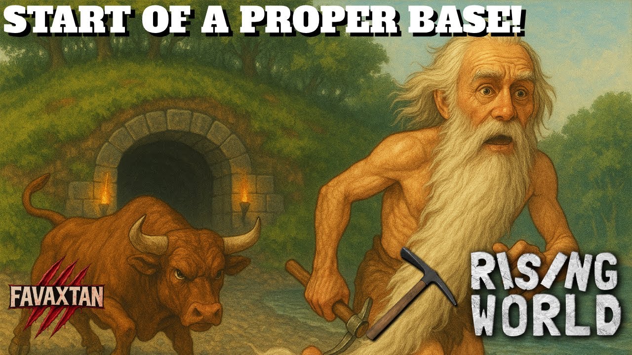 Base Building And Mad Cows?! | Rising World Gameplay | Part 3 