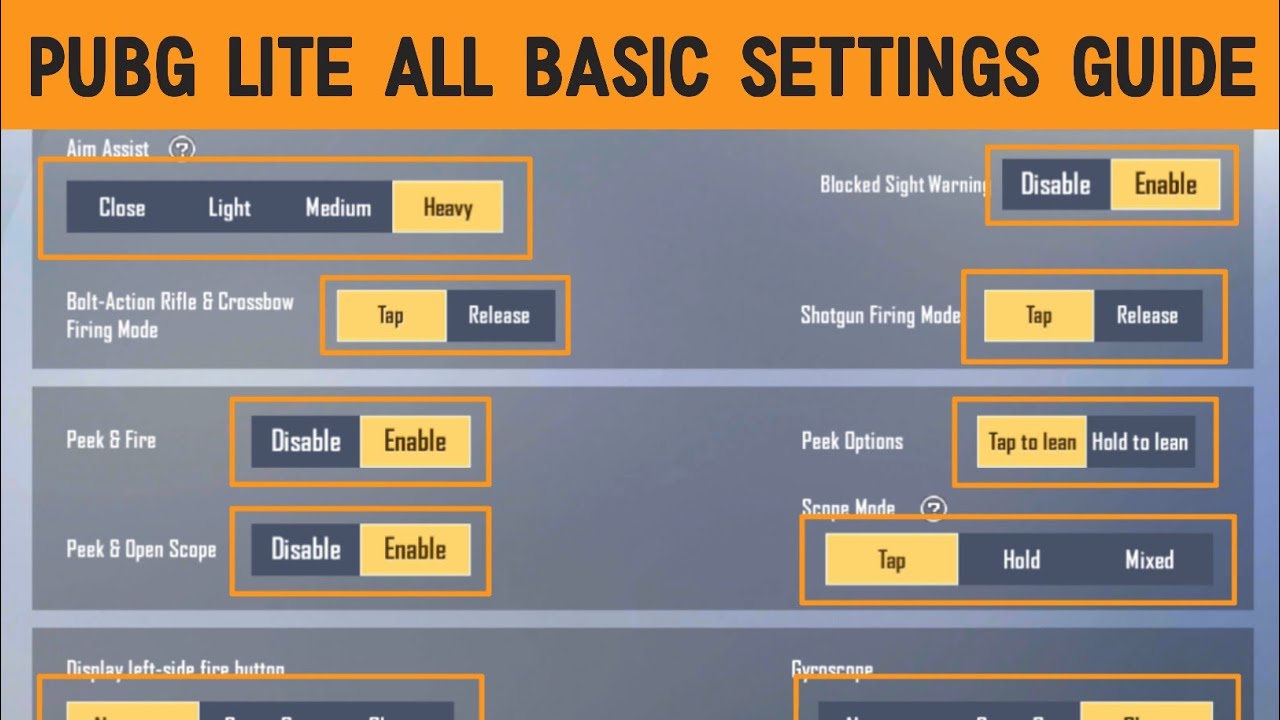 Pubg Mobile Lite All Basic Settings Guide In Hindi  All Settings Tips And Tricks  Official Mayank