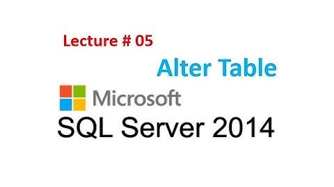 5.  Alter Table | Add New Column| Drop Column |Change Data Type of Column Using Alter