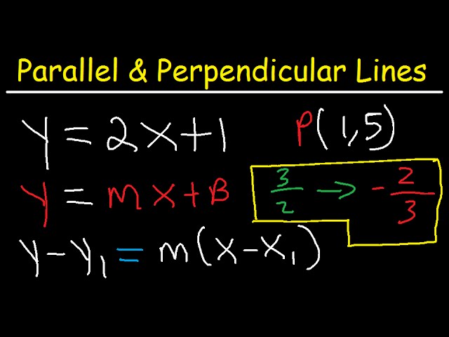 Parallel and perpendicular lines (Algebra 1, Formulating linear equations)  – Mathplanet