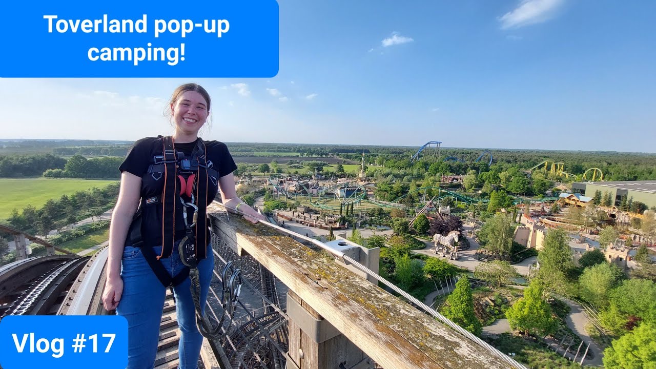 Overnachten op de Toverland pop-up camping! Vernieuwde Expedition Zork en Troy beklimmen! (Vlog #17)