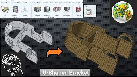Hex Mesh a U-Shaped Bracket in HyperMesh 2024 | Step-by-Step Tutorial