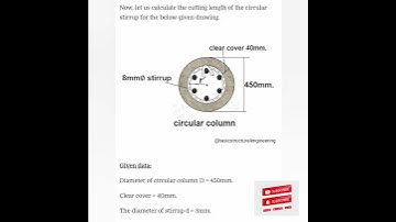 🤷‍♂️How to Calculate Cutting #length of #circle/#rectangle #stirrups #shorts