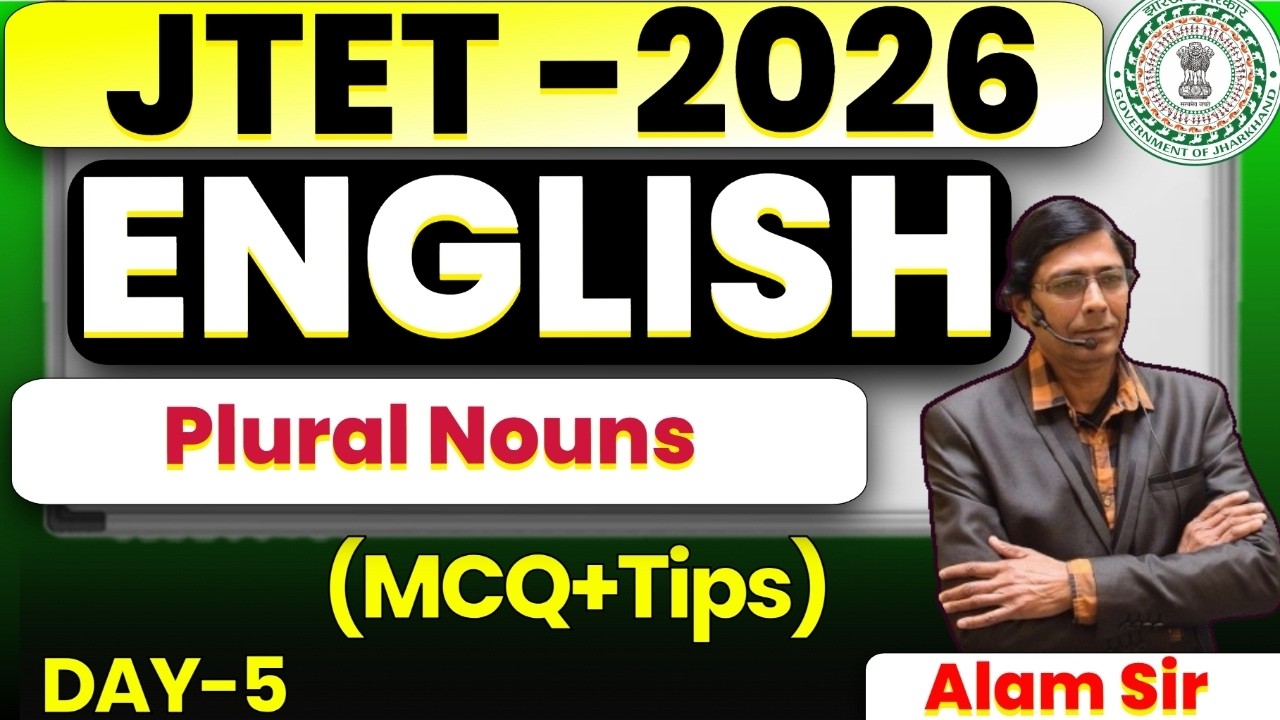 JTET ENGLISH 2026 | |  Plural Nouns (MCQ & Tips)  || top 30 mcq Day - 5  | SB Exam