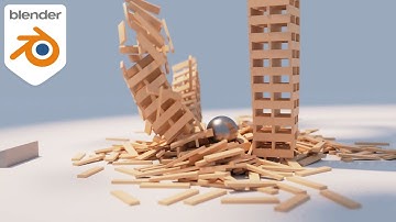 Plank Tower Simulation (Blender Animation)