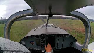 Take-off Dreamtrainer F-Z, working with flaps and propeller during takeoff, lift-off