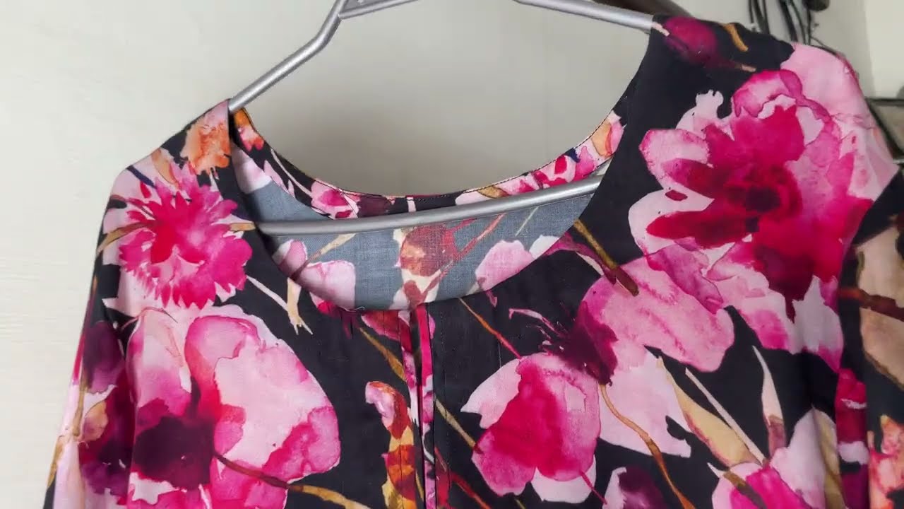 Black and pink printed suit | Linen |