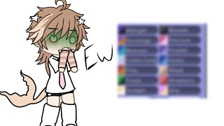 rating my oc in different color schemes! // gacha trend