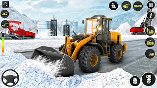 Snow Excavator Crane Simulator - Snow Off-road Construction Game - Android Gameplay screenshot 1