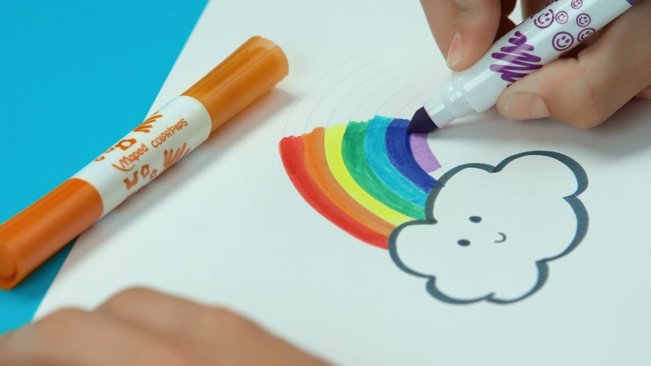 How to make a rainbow Felt-Tip Pen #shorts 