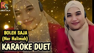 BOLEH SAJA - NUR HALIMAH | KARAOKE DUET BARENG RINDA SALIM