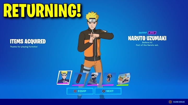 NARUTO SKIN RETURN RELEASE DATE in FORTNITE ITEM SHOP! (Naruto Skin Returning Season 3)