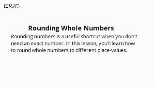 Rounding whole numbers /Ged Mathematics exam