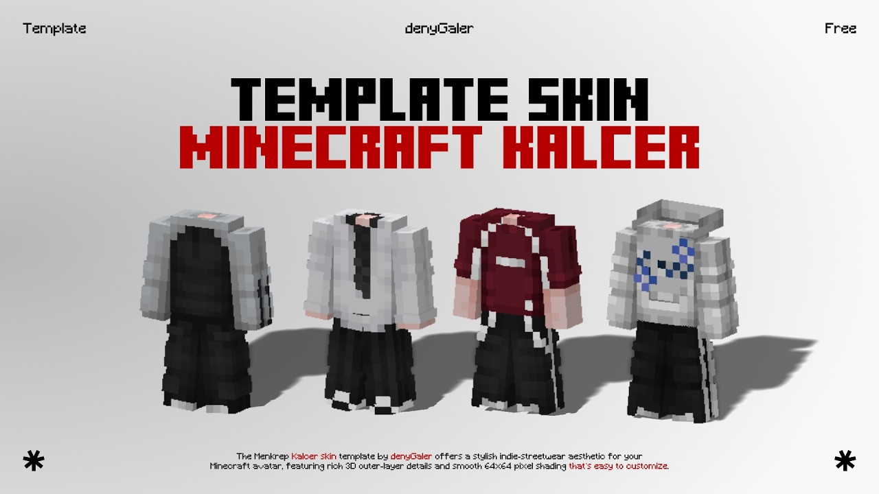 TEMPLATE SKIN MINECRAFT KALCER 😋😋 - YouTube
