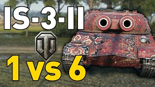 IS-3-II GOES 1 vs 6 in World of Tanks!