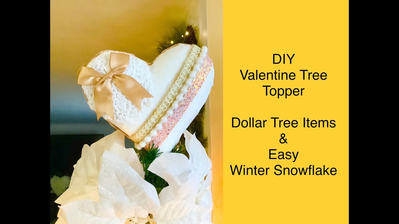 Easy Valentine Tree Topper DIY / 2Dollar Tree DIYs / #diy #dollartree ...