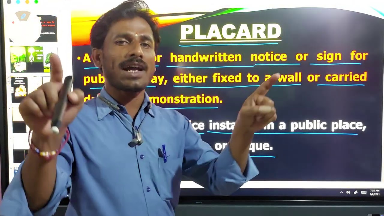 PLACARD WRITING ENGLISH GPSTR 2021